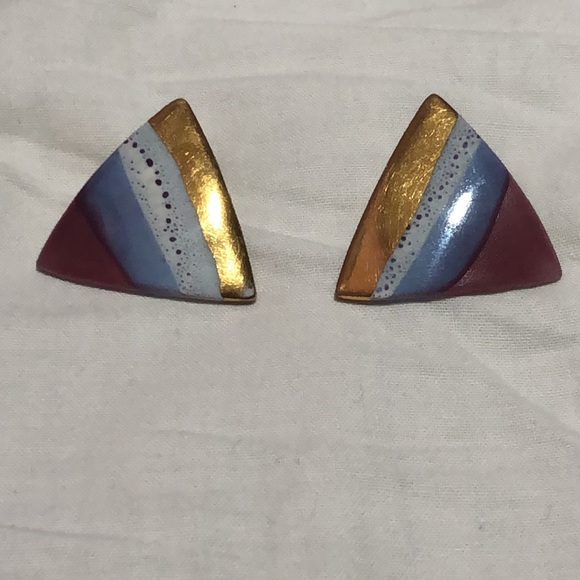 Costume Triangular Earrings - Picture 2 of 3